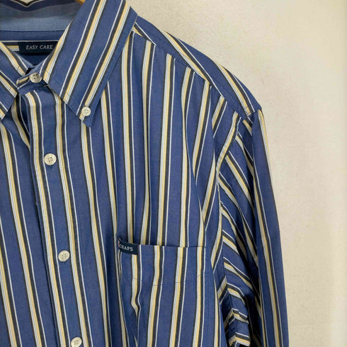 チャップス CHAPS EAZY CARE ストライプシャツ メンズ JPN:L