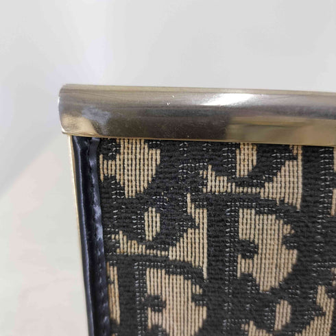 クリスチャンディオール Christian Dior トロッター柄がま口クラッチバッグ レディース