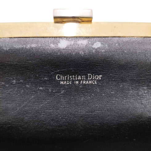 クリスチャンディオール Christian Dior トロッター柄がま口クラッチバッグ レディース