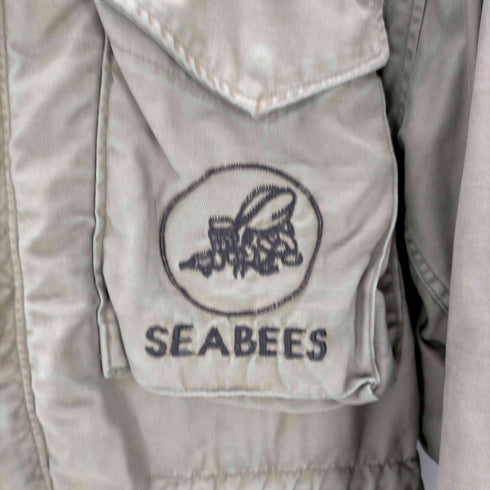 ユーエスアーミー US ARMY M-65 3rd モデル ブラスジップ ステンシル SEA BEES メンズ SMALL REGULAR