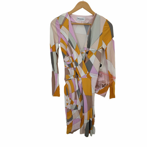 エミリオプッチ EMILIO PUCCI 総柄レーヨンワンピース レディース 34