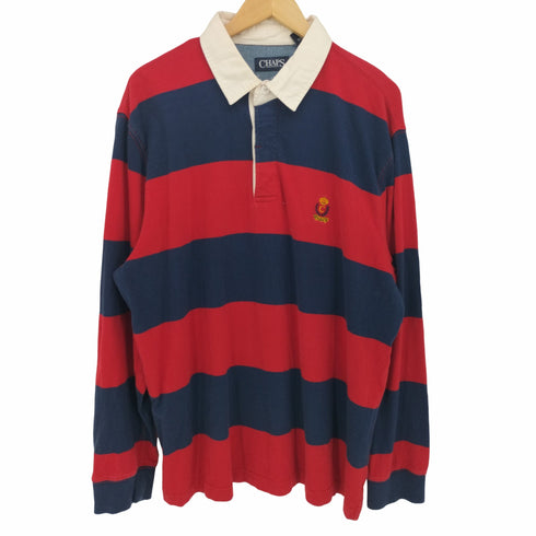 チャップスラルフローレン CHAPS RALPH LAUREN ロゴ刺繍 ボーダー L/S ラガー シャツ メンズ import:XXL