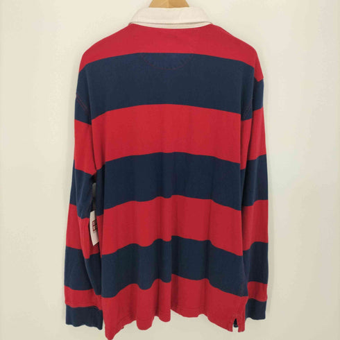 チャップスラルフローレン CHAPS RALPH LAUREN ロゴ刺繍 ボーダー L/S ラガー シャツ メンズ import:XXL