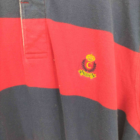 チャップスラルフローレン CHAPS RALPH LAUREN ロゴ刺繍 ボーダー L/S ラガー シャツ メンズ import:XXL