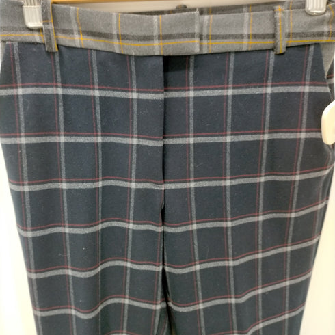 バンドオブアウトサイダーズ BAND OF OUTSIDERS チェック柄 レーヨン混 スラックスパンツ メンズ JPN:0