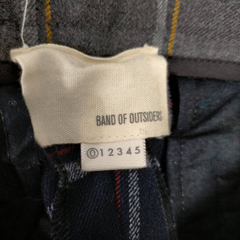 バンドオブアウトサイダーズ BAND OF OUTSIDERS チェック柄 レーヨン混 スラックスパンツ メンズ JPN:0