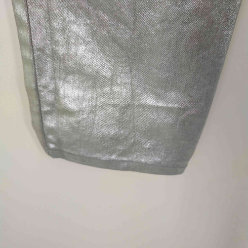 イザベルマランエトワール ISABEL MARANT ETOILE Ellos Metallic Slim-Leg Jeans Silver ラメ加工 レディース 34