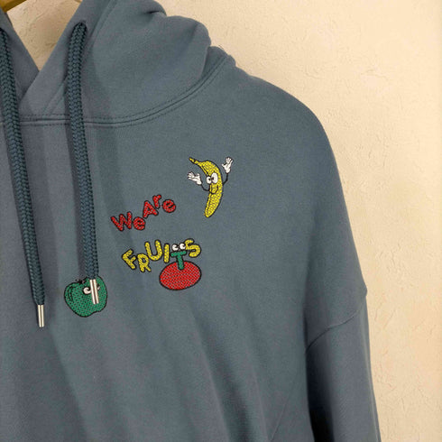 スドーク soduk 22AW we are fruits Hoodie / blue レディース