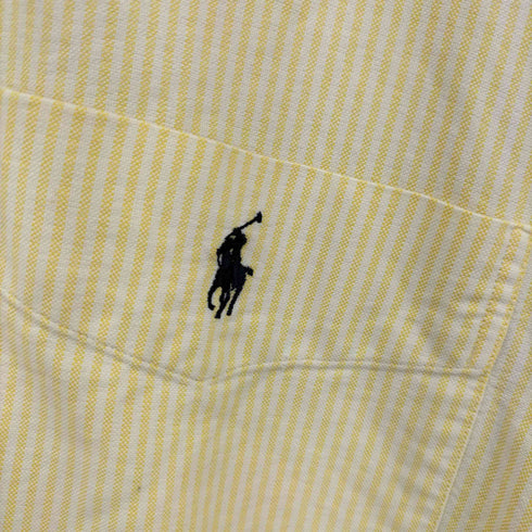 ラルフローレン RALPH LAUREN BIG SHIRT ポニー刺繍 ストライプ L/S ボタンダウンシャツ メンズ import:M