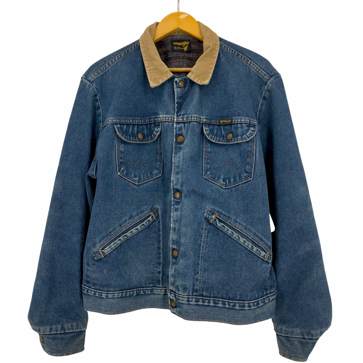 ラングラー Wrangler 80-90s 襟コーデュロイ ブランケット