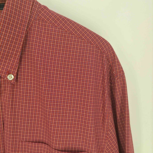 フルギ SADDLEBRED WRINKLE FREE BIG TALL ボタンダウンチェックシャツ メンズ import:L