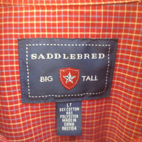 フルギ SADDLEBRED WRINKLE FREE BIG TALL ボタンダウンチェックシャツ メンズ import:L