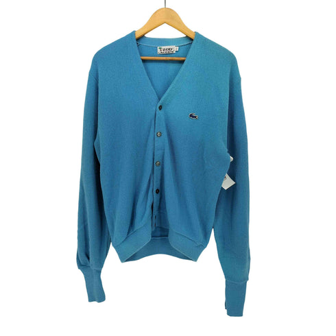 アイゾッドラコステ IZOD LACOSTE 70S 糸巻きタグ ワニ刺繍ウールカーディガン メンズ JPN:L
