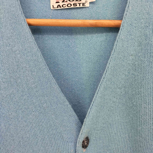 アイゾッドラコステ IZOD LACOSTE 70S 糸巻きタグ ワニ刺繍ウールカーディガン メンズ JPN:L