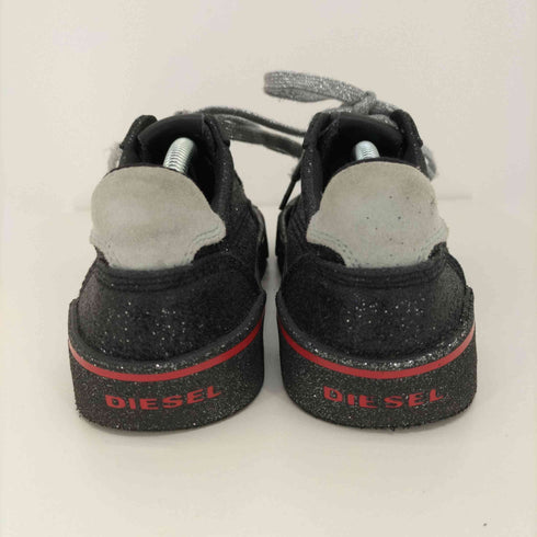 ディーゼル DIESEL BLACK S-FLIP LOW SNEAKERS フリップ ロー ラメ スニーカー レディース JPN:24