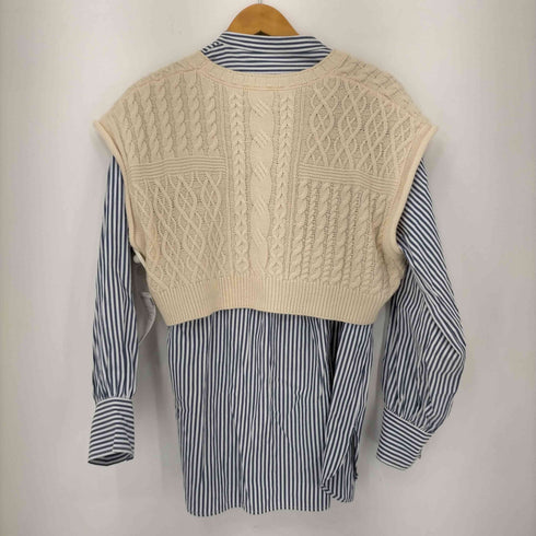 センスオブプレイス SENSE OF PLACE 22AW ニットベストレイヤードシャツ レディース ONE SIZE