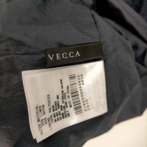 イェッカヴェッカ YECCA VECCA 麻混袖ギャザーワンピース レディース F
