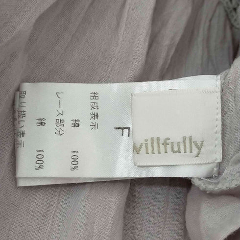 ウィルフリー willfully ギャザーブラウス レディース FREE