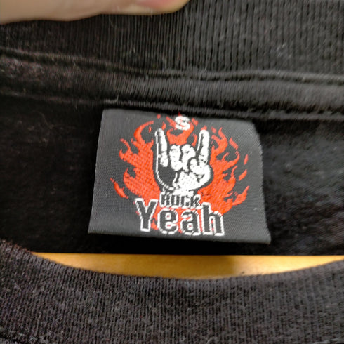 フルギ rock yeah バンド ロゴ 4面プリント 長袖Tシャツ メンズ