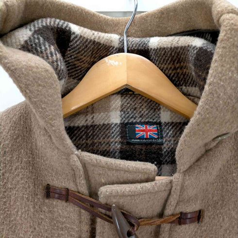 MADE IN ENGLAND 裏地チェック ダッフルコート メンズ import:M