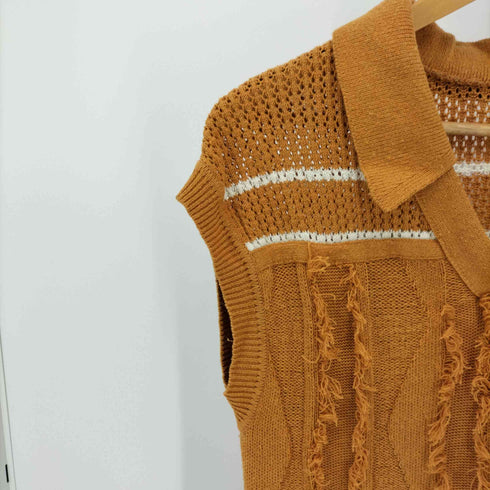 グレースコンチネンタル GRACE CONTINENTAL 23AW フリンジニットワンピース レディース FR:36