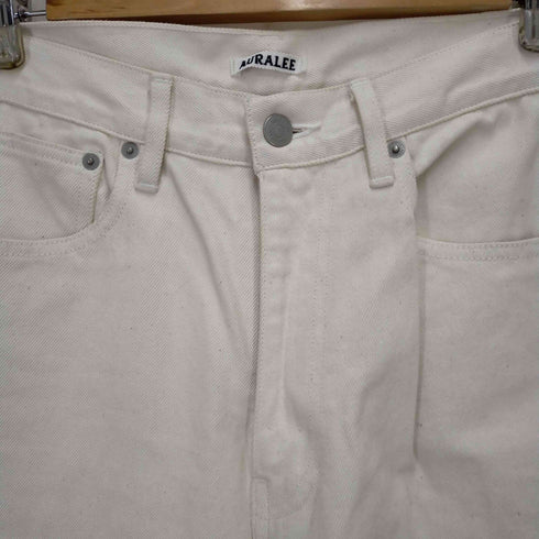 オーラリー AURALEE 20SS HARD TWIST DENIM 5P PANTS #WHITE×IVORY レディース 27