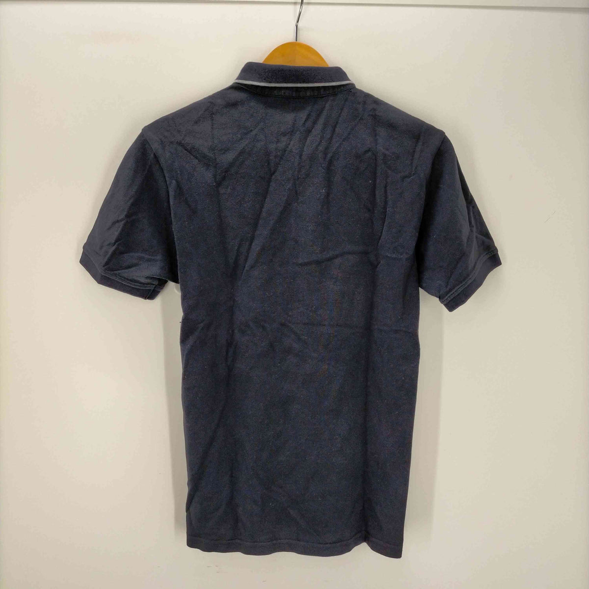 BURBERRY BLACK LABEL○ホースロゴ刺繍鹿の子素材ポロシャツ 