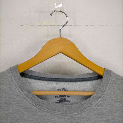 フルーツオブザルーム FRUIT OF THE LOOM フロントメッセージ ラメプリントスウェット メンズ import:L