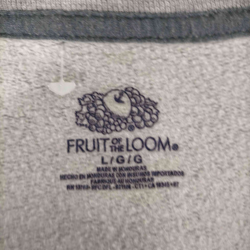 フルーツオブザルーム FRUIT OF THE LOOM フロントメッセージ ラメプリントスウェット メンズ import:L