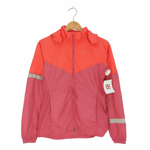 ナイキ NIKE プリントロゴ スイッチングカラー フーデッドジャケット レディース import:M