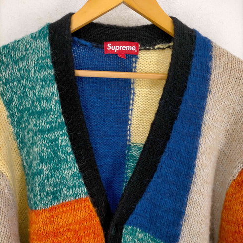 シュプリーム Supreme 19SS Patchwork Mohair Cardigan Wool Sweater メンズ JPN:XL