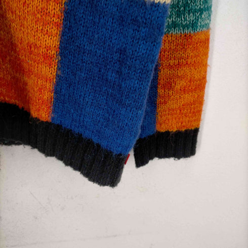 シュプリーム Supreme 19SS Patchwork Mohair Cardigan Wool Sweater メンズ JPN:XL