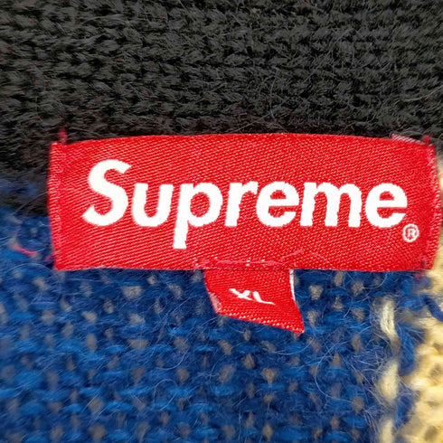 シュプリーム Supreme 19SS Patchwork Mohair Cardigan Wool Sweater メンズ JPN:XL