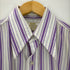 ケントコレクションバイアロー Kent Collection by Arrow 70S USA製 ストライプ デカ襟 長袖シャツ メンズ import:M