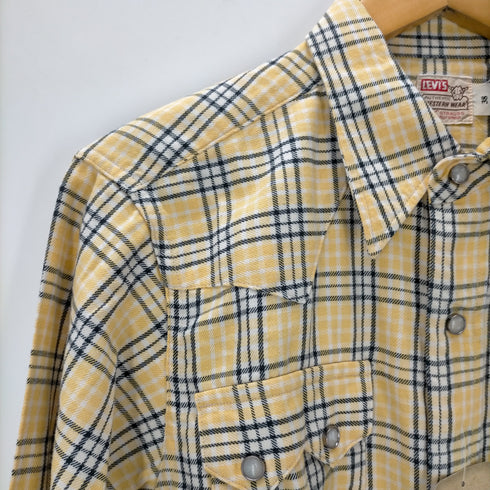 リーバイスヴィンテージクロージング Levis Vintage Clothing 1950S 復刻 ショートホーン ソートゥースチェックネル ウエスタンシャツ メンズ US:38