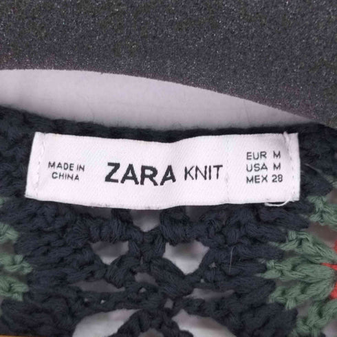 ザラ ZARA クロシェ編み 鍵編みニット レディース M