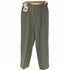 イッセイミヤケ ISSEY MIYAKE 01SS ウールタックパンツ レディース L