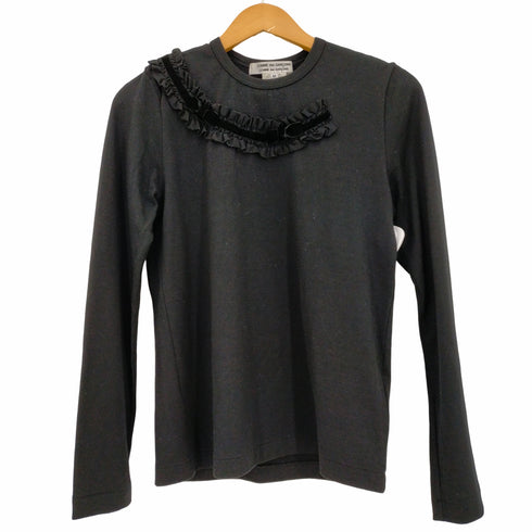 コムデギャルソンコムデギャルソン COMME des GARCONS COMME des GARCONS AD2006 ベロアリボン フリルトリム プルオーバー レディース M