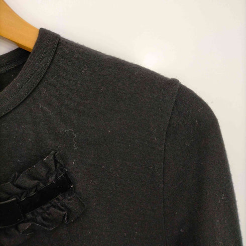 コムデギャルソンコムデギャルソン COMME des GARCONS COMME des GARCONS AD2006 ベロアリボン フリルトリム プルオーバー レディース M