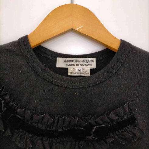 コムデギャルソンコムデギャルソン COMME des GARCONS COMME des GARCONS AD2006 ベロアリボン フリルトリム プルオーバー レディース M