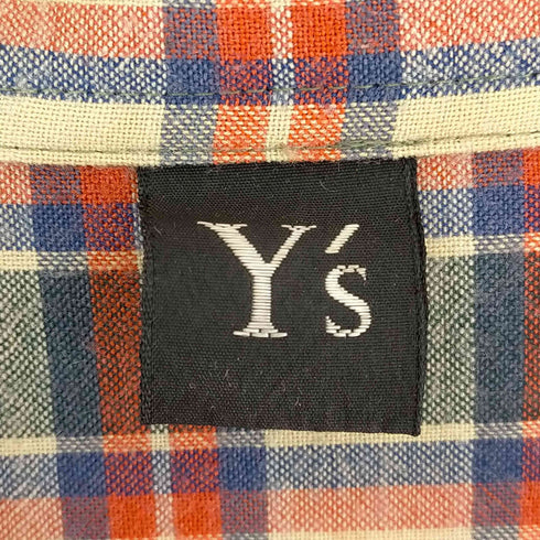 ワイズ Ys 97AW チェック柄 開襟シャツジャケット レディース