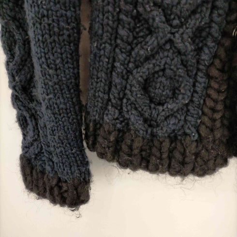 ワイズ Ys 17AW クルーネックケーブルニットカーディガン レディース 3