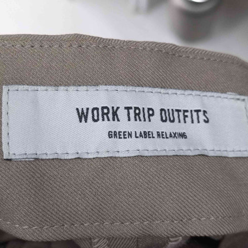 ワークトリップアウトフィッツグリーンレーベル リラクシング WORK TRIP OUTFITS GREEN LABEL RELAXING タックパンツ レディース