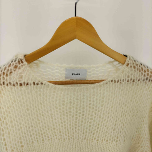 クラネ CLANE HALF SHEER LOOSE MOHAIR KNIT TOPS レディース JPN:1