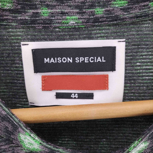 メゾンスペシャル MAISON SPECIAL インベーダーパイルジャガードプライムオーバークルーネックロングスリーブTシャツ メンズ JPN:44