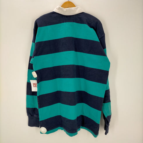 ランズエンド LANDS END USA製 ボーダー ラガーシャツ メンズ import:XL