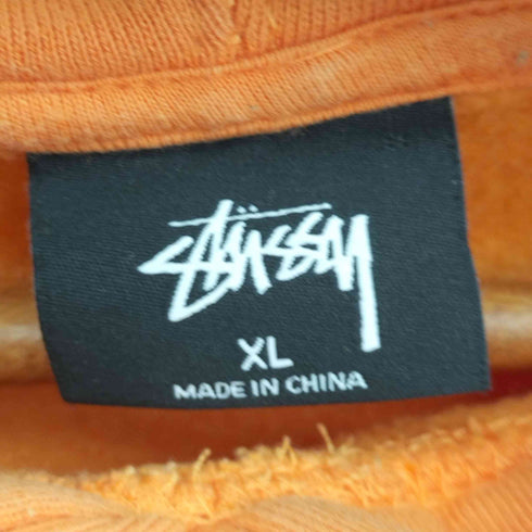 ステューシー Stussy パイルロゴ刺繍 プルオーバーパーカー メンズ XL