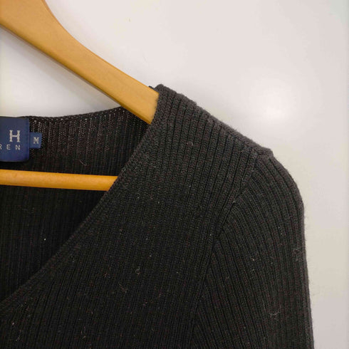 ラルフローレン RALPH LAUREN Vネック ウールリブニット レディース JPN:M