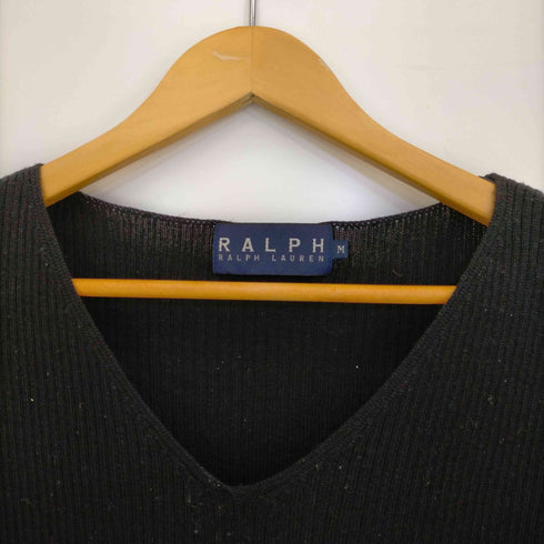 ラルフローレン RALPH LAUREN Vネック ウールリブニット レディース JPN:M