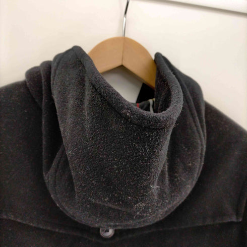 バーバリーブラックレーベル BURBERRY BLACK LABEL ホース刺繍ロゴ 裏地チェック ダッフルコート メンズ L